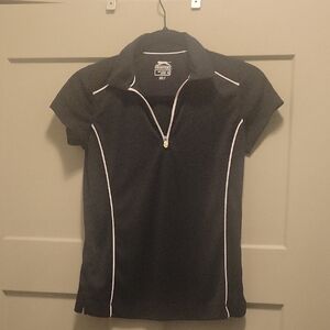 Slazenger Black Polo with White Trim